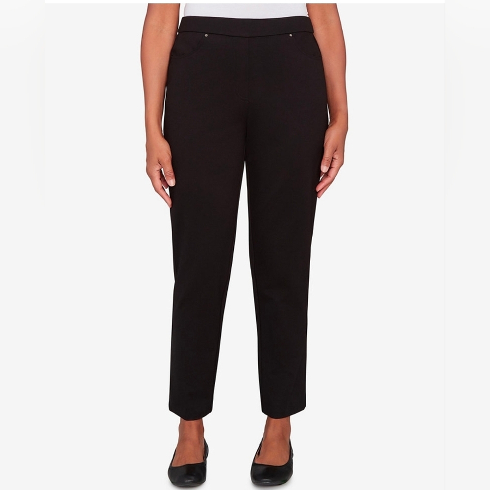 Alfred Dunner Barcelona Stretch Ponte Knit Short Length Pant Size S